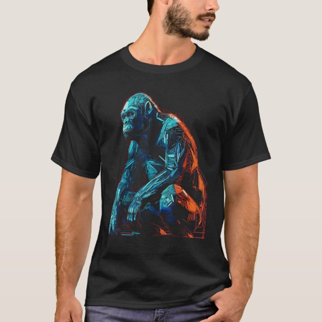 T-shirt Monkey artwork - animal art zoo gorilla (Devant)