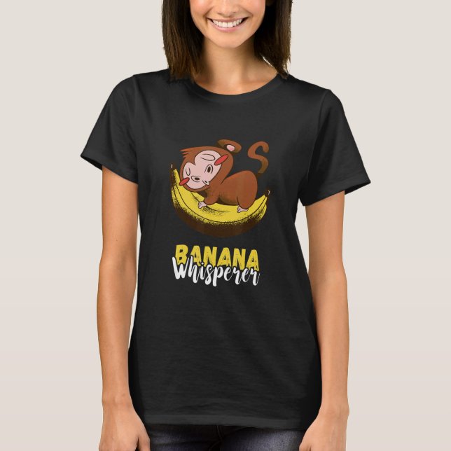 T-shirt Monkey Banana Whisperer Sleep Vegetarians Summer F (Devant)