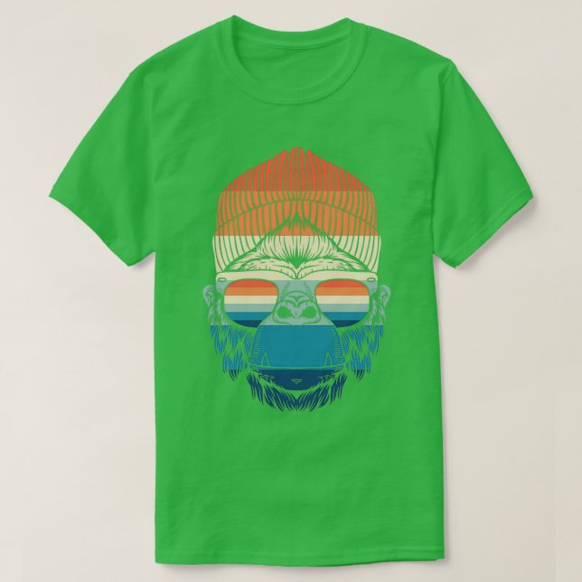 T-shirt Monkey Bigfoot Sasquatch singe affaires (Design devant)