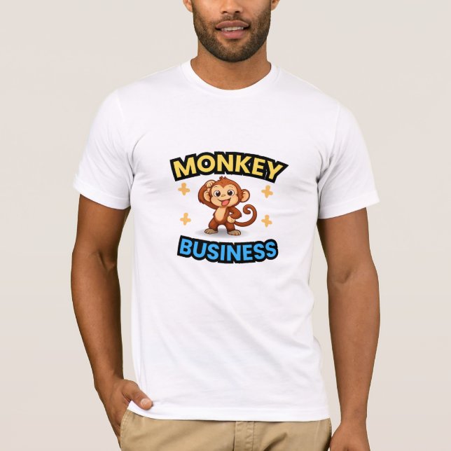 T-shirt Monkey Business Funny  (Devant)