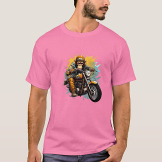 T-shirt Monkey Drive la moto