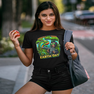 T-shirt Monkey espiègle et Chameleon Gunshow