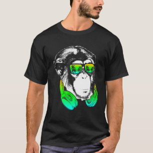 T-shirt Monkey Glacière Monkey DJ casque Idea Party Mus