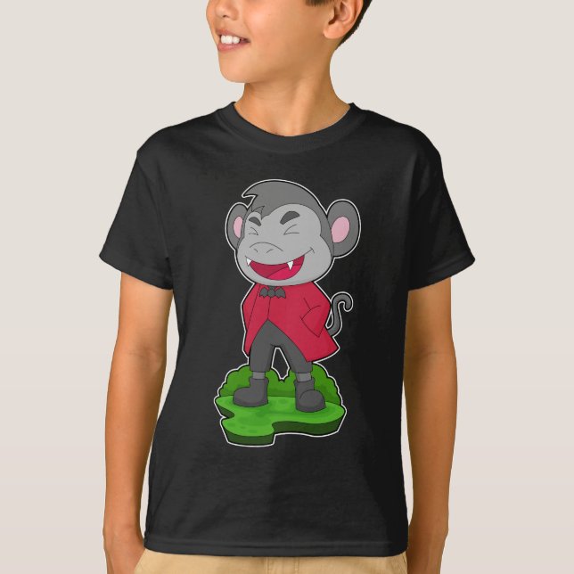 T-shirt Monkey Halloween Vampire (Devant)