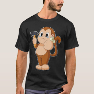 T-shirt Monkey Handyman Hammer