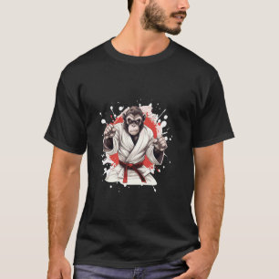 T-shirt Monkey Karate Animal Fighter Judo