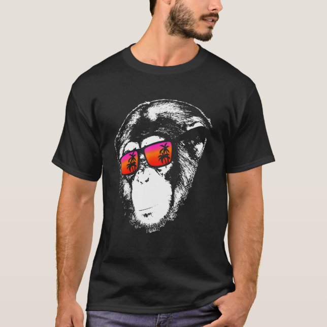 T-shirt Monkey Monkey Vacation Sunglasses  Idea Music Monk (Devant)