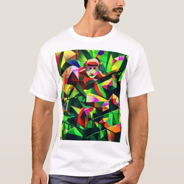 T-shirt Monkey Observe (Devant)