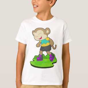 T-shirt Monkey Patinage en ligne Patins en ligne Sports