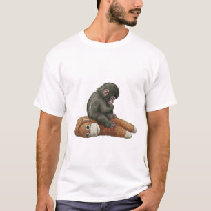 T-shirt Monkey Punch, bébé orang-outan câlin singe