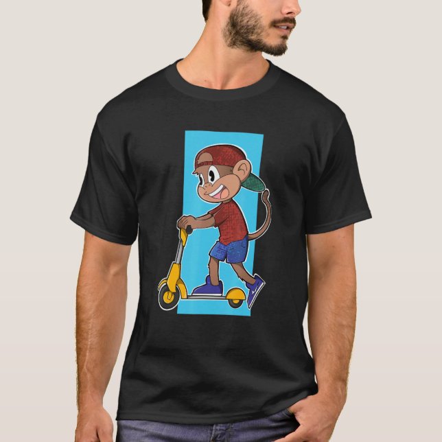 T-shirt Monkey Scooter (Devant)