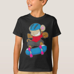 T-shirt Monkey Skateboard Sports