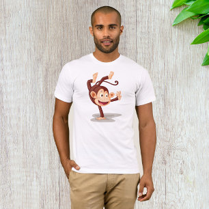 T-Shirt Monkey Sur Une Main Mens