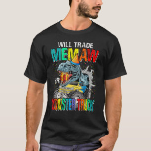 T-shirt Monnaie D'Échange Pour Monster Truck Dinosaur