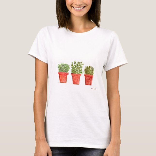 T-shirt Monnaie romarin de thym d'herbes (Devant)
