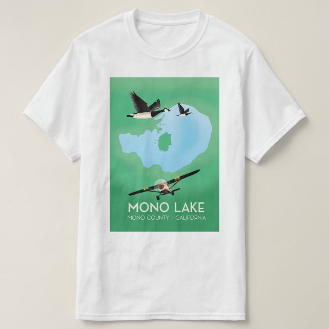 T-shirt Mono Lake, Mono County, Californie affiche de voya (Design devant)