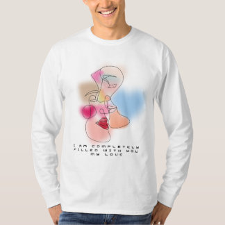 T-shirt mono ligne valentine jour cadeau pour amoureux