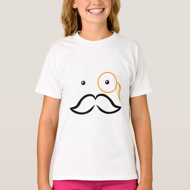 T-shirt Monocle et Moustache (Devant)