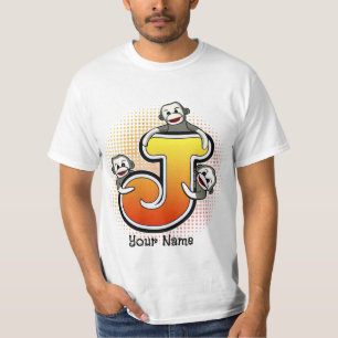 T-shirt Monogram J Sock Monkey