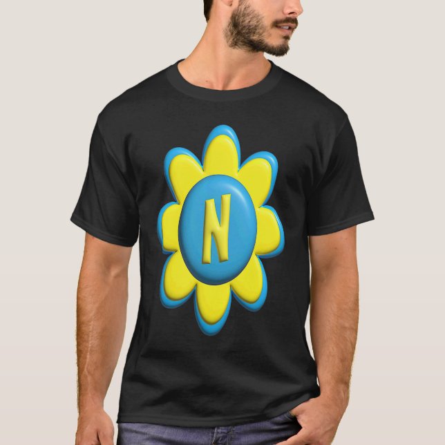 T-shirt Monogram N  Colorful Flower (Devant)