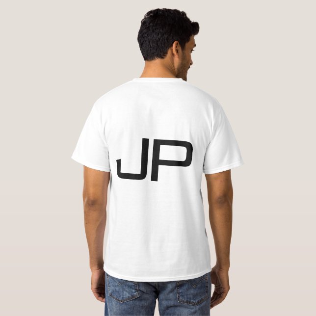 T-shirt Monogramme Ajouter Un Nom Ou Un Texte Mens Double  (Dos entier)