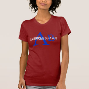 T-shirt Monogramme américain de race de bouledogue