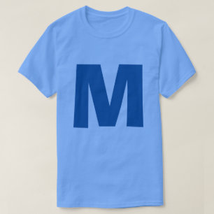 T-shirt Monogramme bleu Nom initial