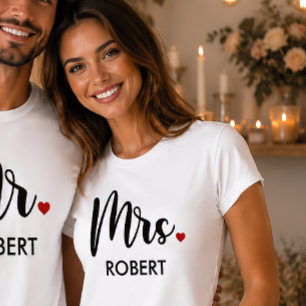 T-shirt Monogramme cœur de Mme moderne