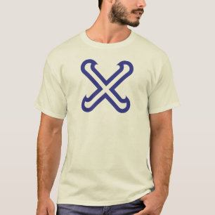T-shirt Monogramme de lettre X minimaliste classique