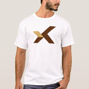 T-shirt Monogramme de lettre X moderne et classique