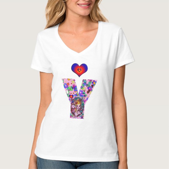 T-SHIRT MONOGRAMME DE MASQUÉRADE VÉNÉTIENNE VALENTINE Y LE (Devant)