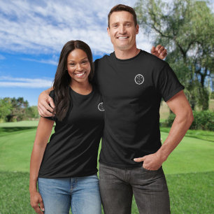 T-shirt Monogramme d'initiales de clubs de golf croisés cl