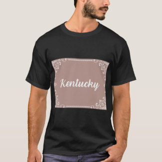 T-shirt Monogramme du Kentucky Style Boho Rose Pastel