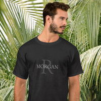 Monogramme et nom, Conception classique, Texte gri