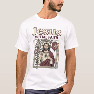 T-shirt Monogramme initial de Jésus Foi Monogramme initial