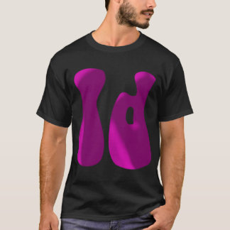 T-shirt Monogramme initial du texte 1 de la carte d'identi