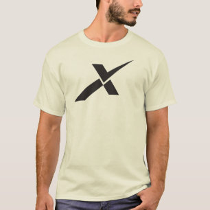 T-shirt Monogramme lettre X coche moderne