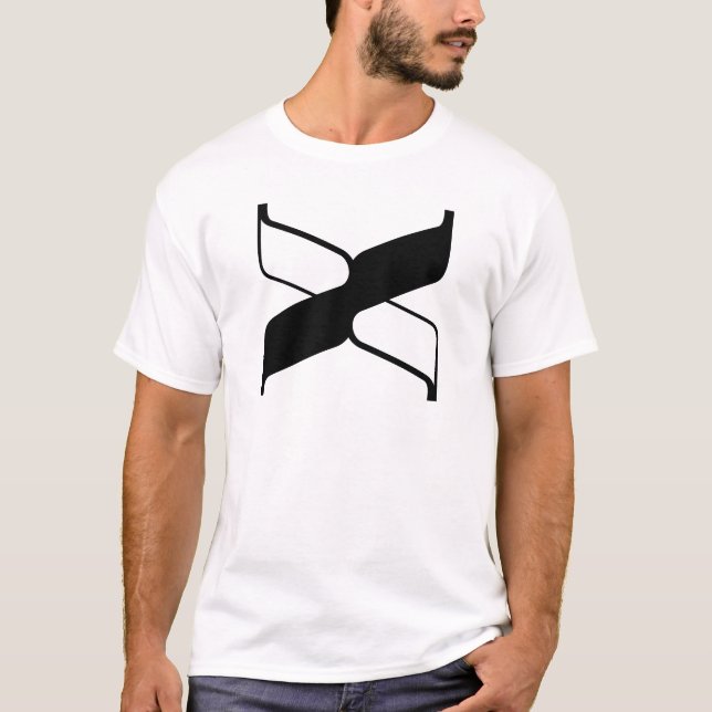 T-shirt Monogramme Lettre X Élégant (Devant)