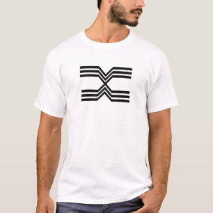 T-shirt Monogramme lettre X ligne élégante