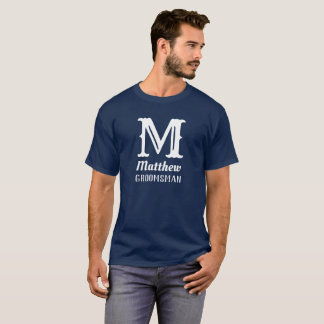 T-shirt Monogramme masculin personnalisé pour garçon d'hon