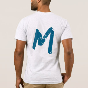 T-shirt Monogramme moderne Remplacer initial Ajouter le vô