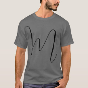 T-shirt Monogramme Moderne Simple Minimaliste Uni