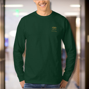 T-shirt Monogramme Or personnalisé Longueur