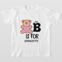 Monogramme personnalisé B pour ours drôle animal m