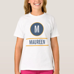 T-shirt monogramme personnalisé du nom de la lettre initia