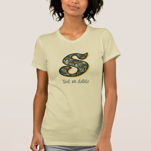 T-shirt Monogramme personnalisé initiale S Daisy