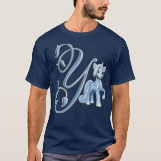 T-shirt Monogramme Y Unicorne personnalisée