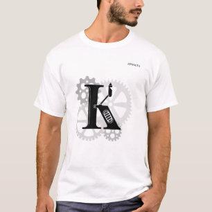 T-shirt Monographie mécanique personnalisable. "K" initial