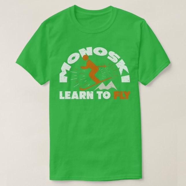 T-shirt Monoski Funny Mono Ski Ski Cadeau (Design devant)