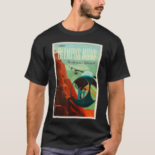 T-shirt Mons Mars Colony Astronaut Exploration Espace Rétr
